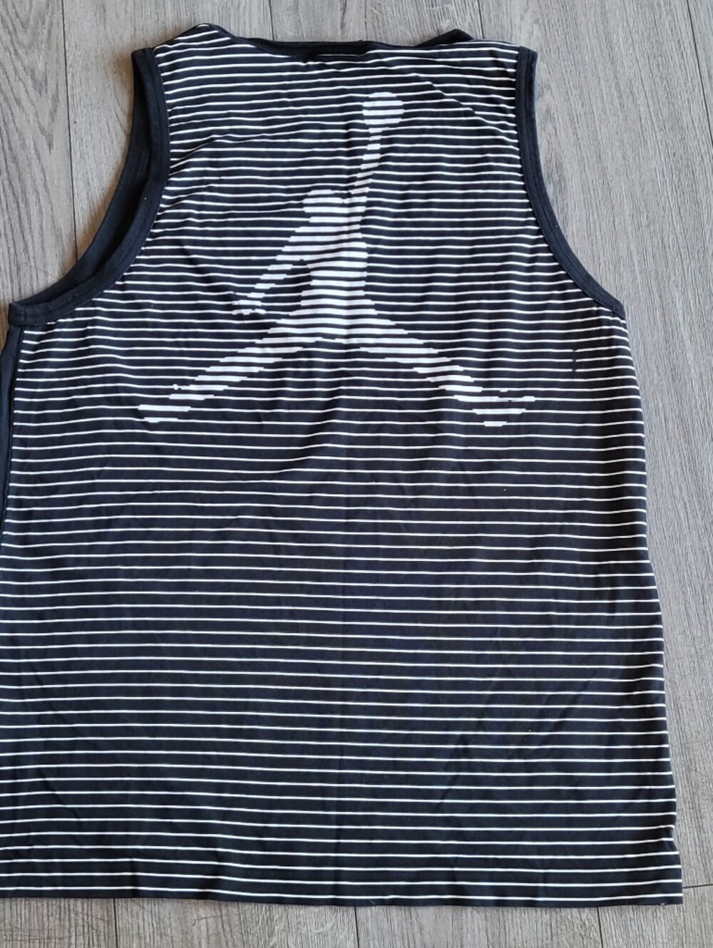 Nike Air Jordan AJVI Gradient Tank Top Black Pinstripe Jumpman Men's Men's L